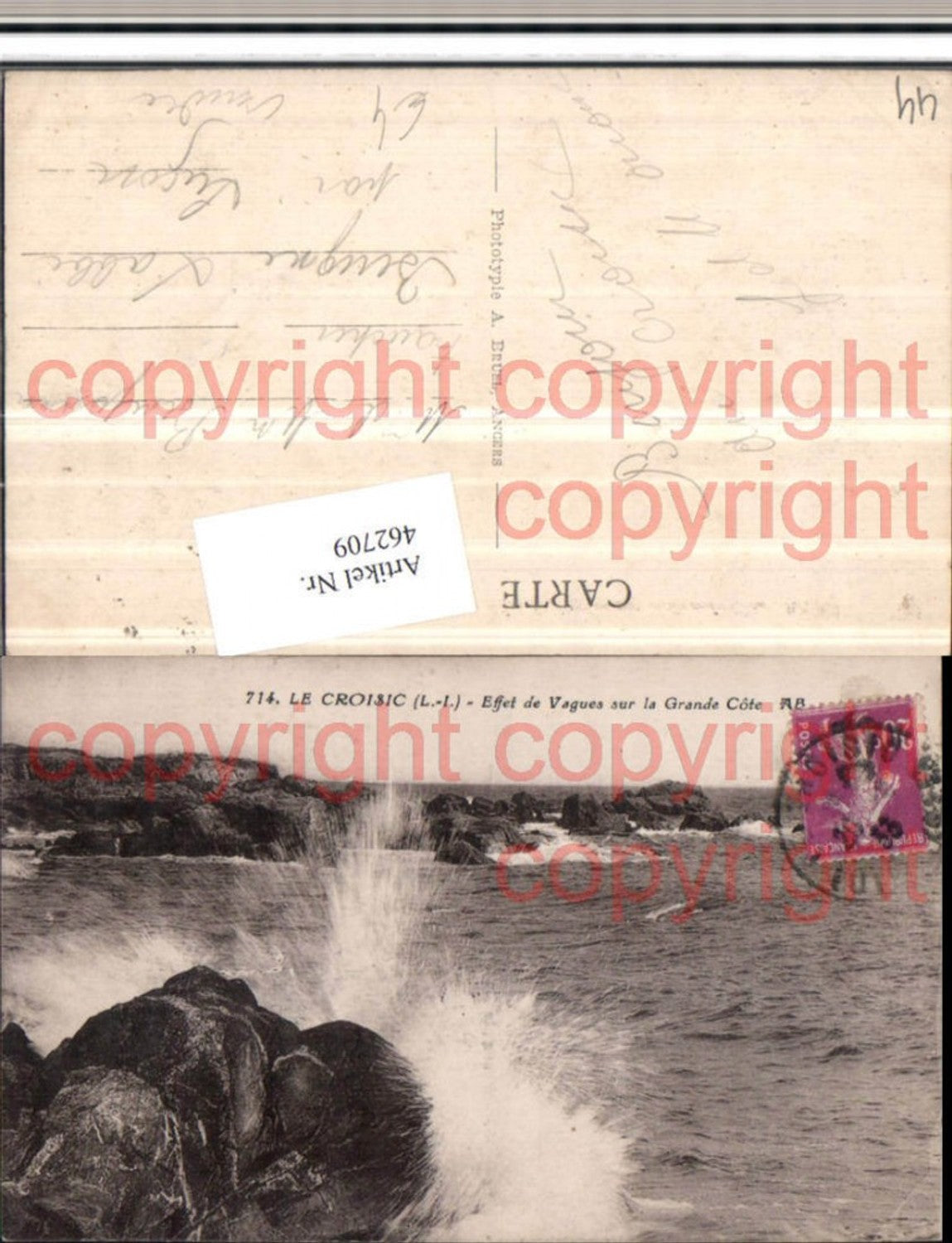 462709,Pays de la Loire Loire-Atlantique Le Croisic Effet des Vagues Küste Brandung