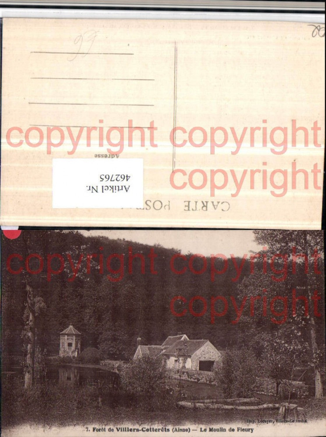 462765,Picardie Aisne Foret de Villers-Cotterets Moulin de Fleury Mühle