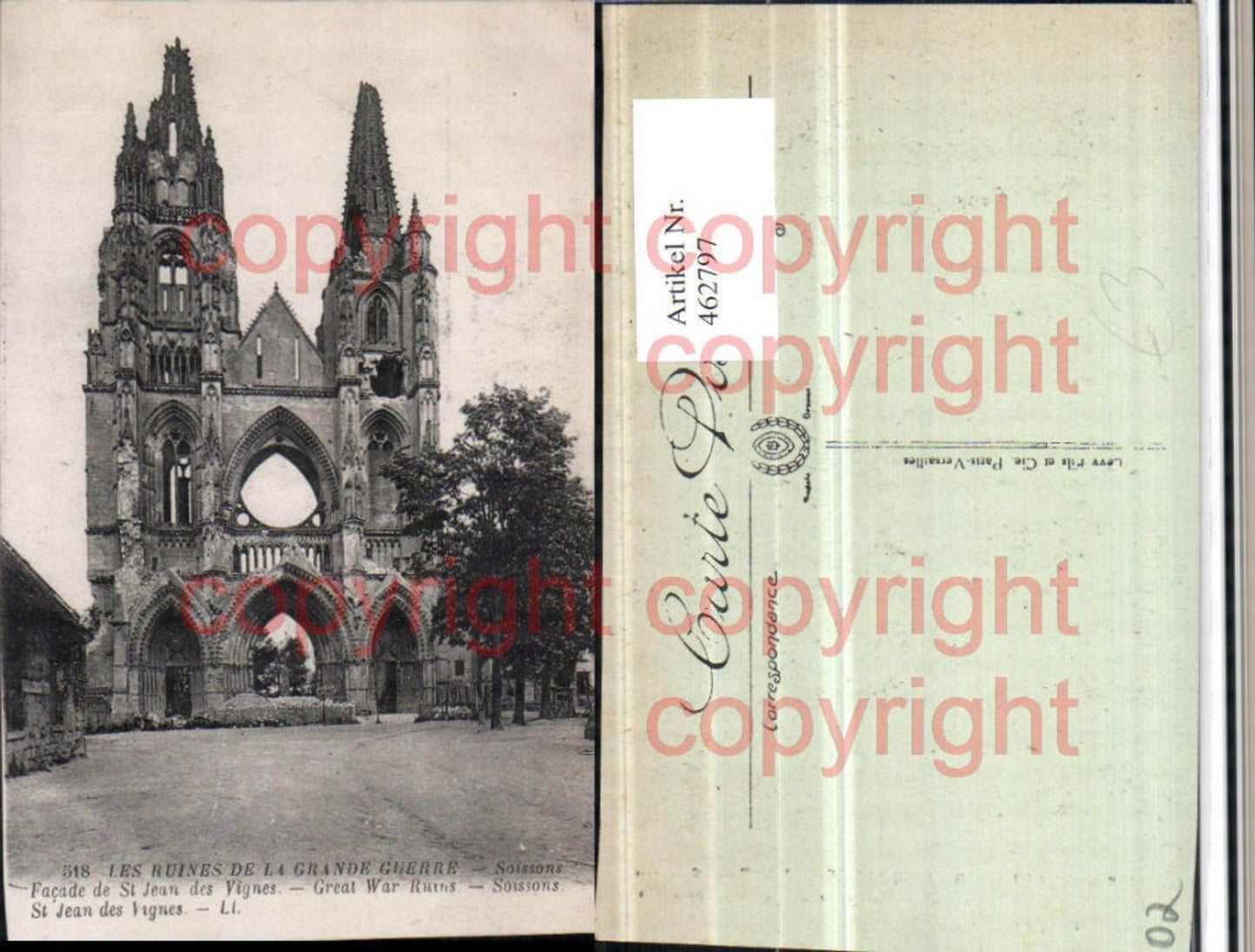462797,Picardie Aisne Soissons St-Jean des Vignes Kirche Ruine