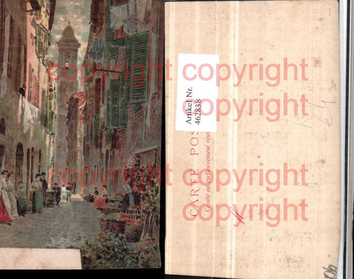 462838,Künstler AK Provence-Alpes-Cote-Azur Alpes-Maritimes Nice Nizza Rue Vieille