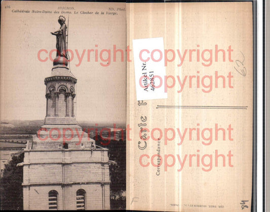 462851,Provence-Alpes-Cote-Azur Vaucluse Avignon Cathedrale Clocher Vierge Statue