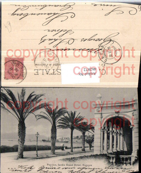 462872,Provence-Alpes-Cote-Azur Alpes-Maritimes Cannes Pavillon Jardin Grand Hotel Palmen