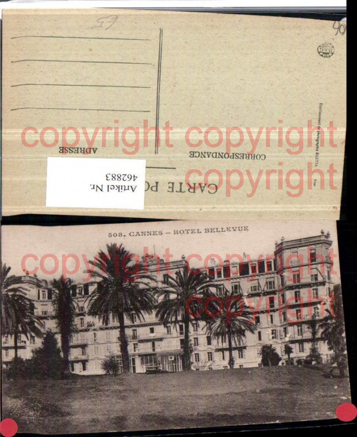 462883,Provence-Alpes-Cote-Azur Alpes-Maritimes Cannes Hotel Bellevue