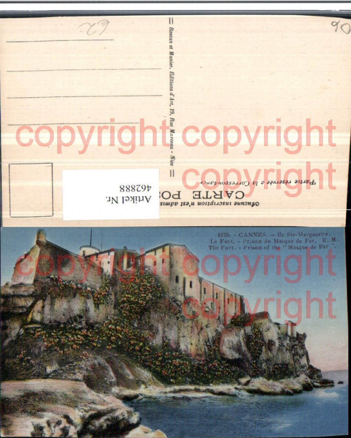 462888,Provence-Alpes-Cote-Azur Alpes-Maritimes Cannes Ile Ste-Marguerite Fort Festung