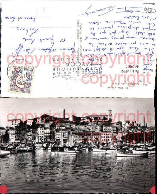 462902,Provence-Alpes-Cote-Azur Alpes-Maritimes Cannes Suquet Teilansicht Boote