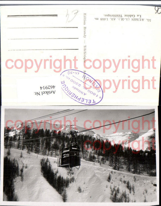 462914,Provence-Alpes-Cote-Azur Alpes-Maritimes Auron Cabine Teleferique Seilbahn