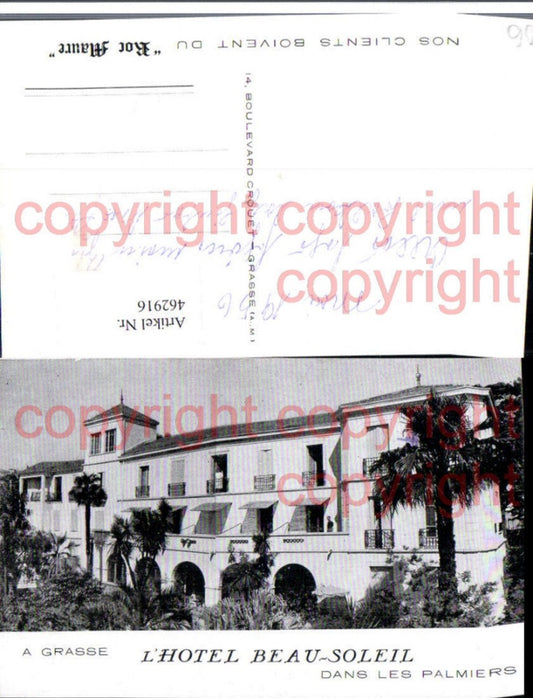 462916,Provence-Alpes-Cote-Azur Alpes-Maritimes Grasse Hotel Beau-Soleil dans les Palmiers