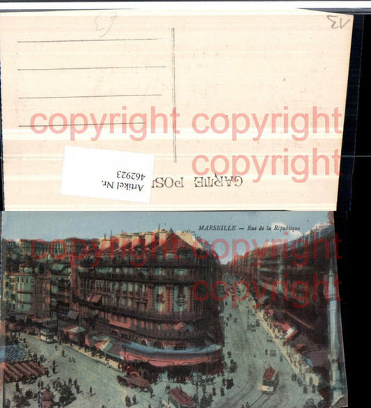 462923,Provence-Alpes-Cote-Azur Bouches-de-Rhone Marseille Rue Republique Straße