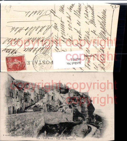 462931,Provence-Alpes-Cote-Azur Bouches-de-Rhone Les Baux Remparts Stadtmauer