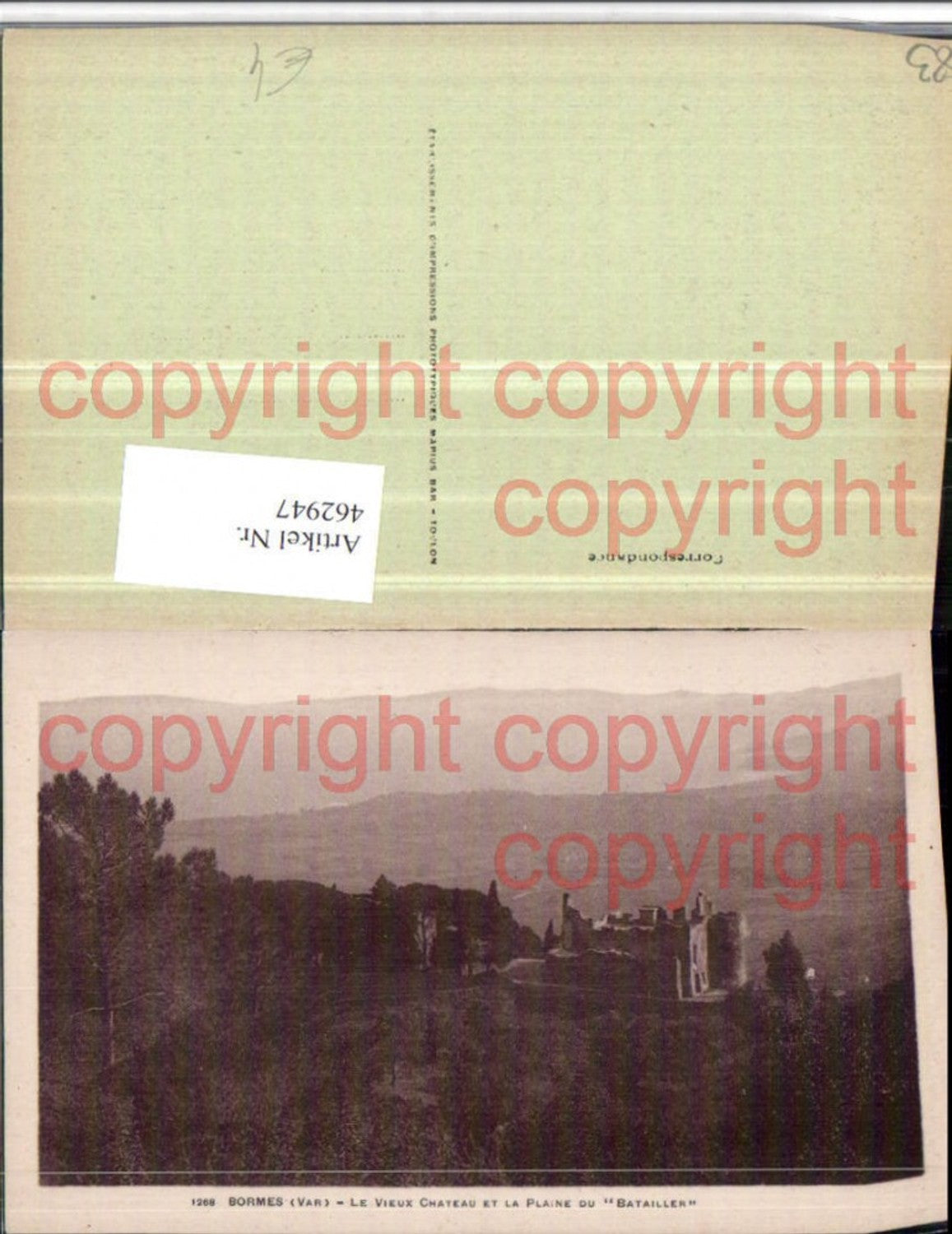 462947,Provence-Alpes-Cote-Azur Var Bormes Vieux Chateau et Plaine Batailler Ruine