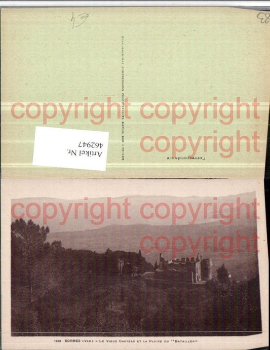 462947,Provence-Alpes-Cote-Azur Var Bormes Vieux Chateau et Plaine Batailler Ruine