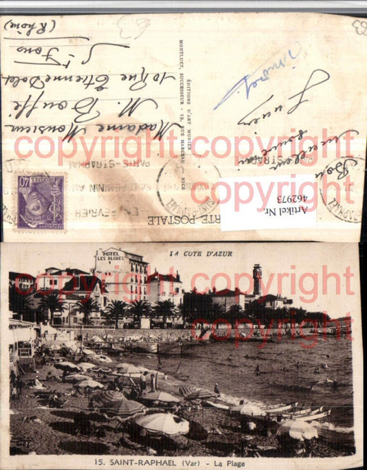 462973,Provence-Alpes-Cote-Azur Var Saint-Raphael Plage Strandleben Strand Hotel