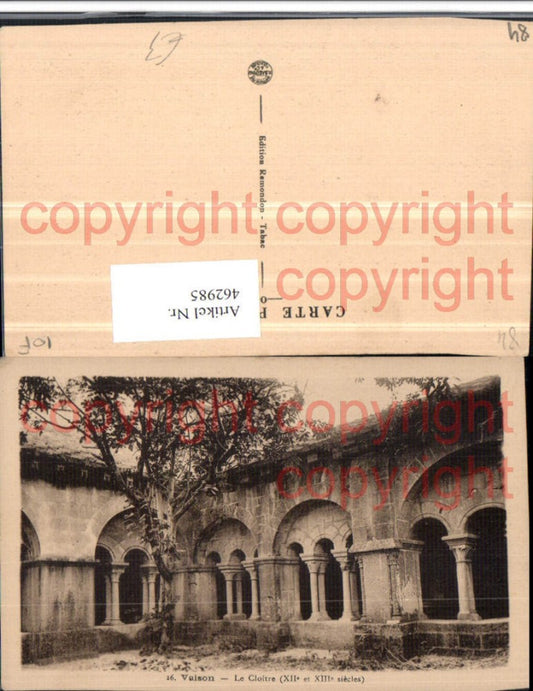 462985,Provence-Alpes-Cote-Azur Vaucluse Vaison Cloitre Kloster Arkaden