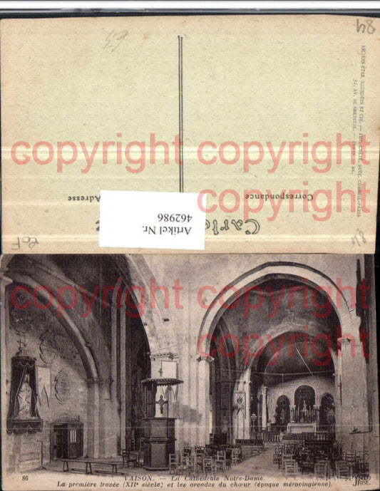 462986,Provence-Alpes-Cote-Azur Vaucluse Vaison Cathedrale Notre-Dame Kirche Interieur