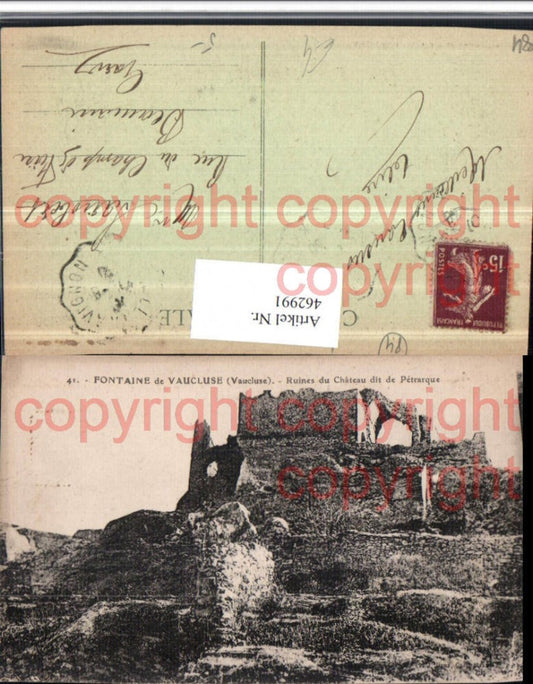 462991,Provence-Alpes-Cote-Azur Vaucluse Fontaine de Vaucluse Ruines du Chateau Ruine
