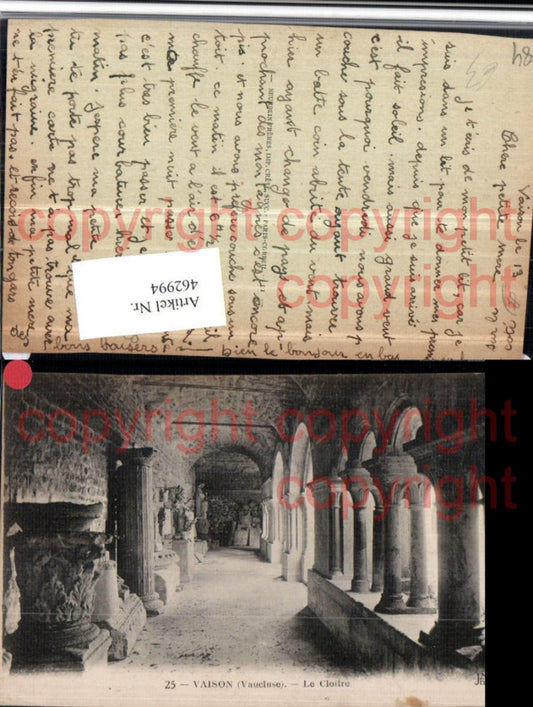 462994,Provence-Alpes-Cote-Azur Vaucluse Vaison Cloitre Kloster Gang Arkaden