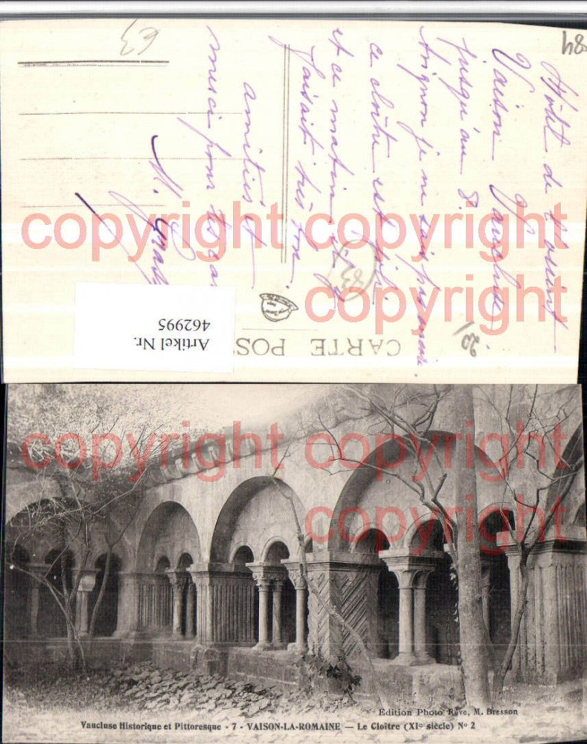 462995,Provence-Alpes-Cote-Azur Vaucluse Vaison-la-Romaine Cloitre Kloster Arkaden