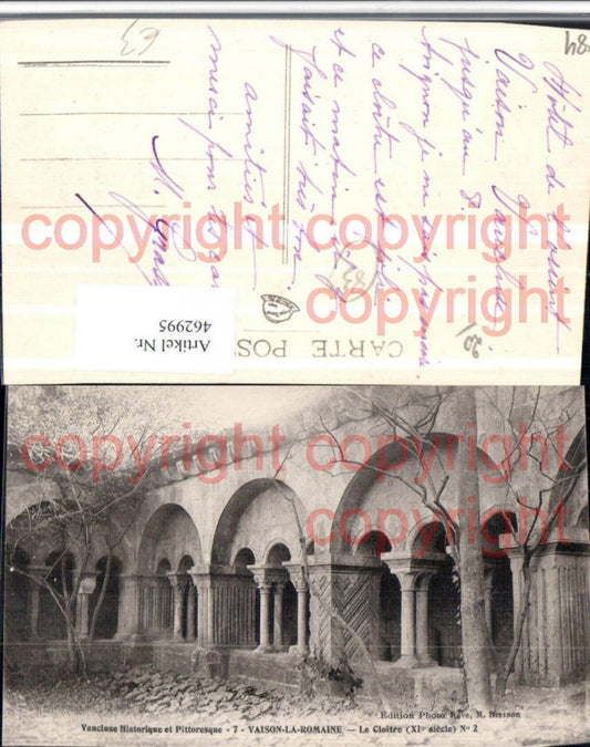 462995,Provence-Alpes-Cote-Azur Vaucluse Vaison-la-Romaine Cloitre Kloster Arkaden