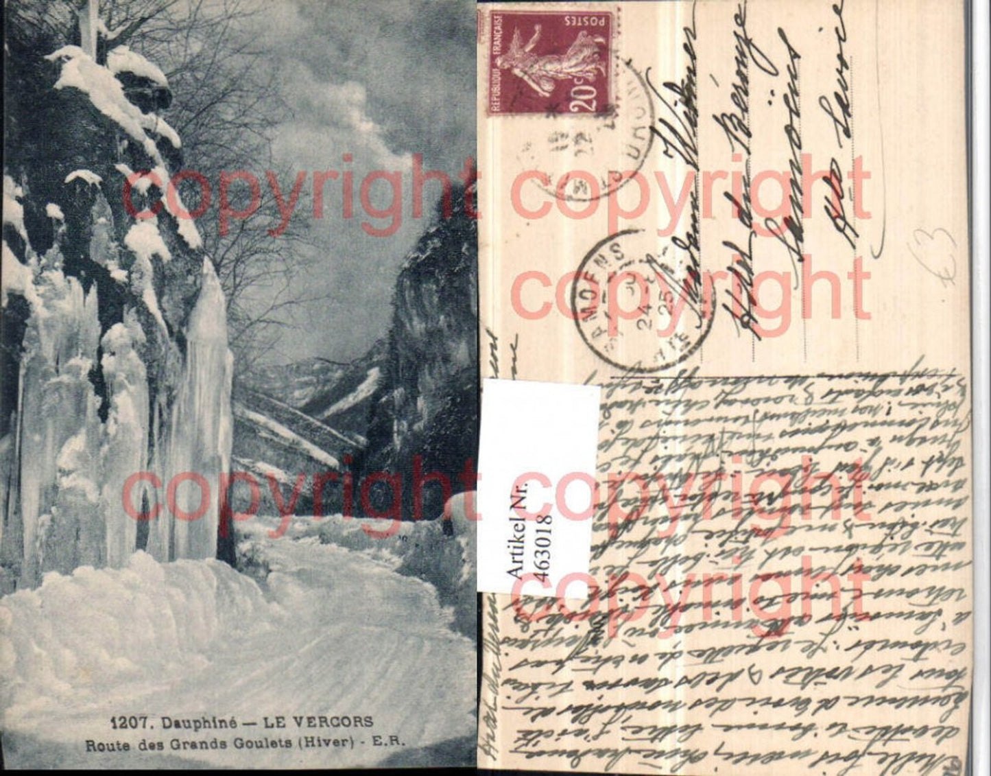 463018,Rhone-Alpes Drome Le Vercors Route Grands Goulets Straßenpartie Winterbild