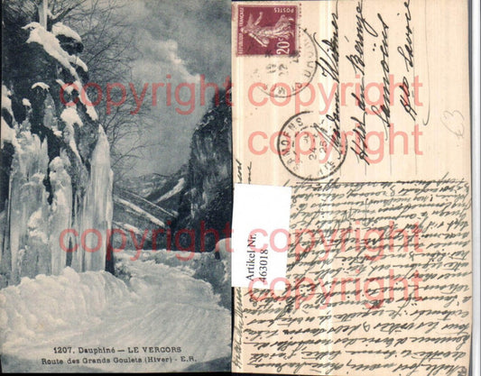 463018,Rhone-Alpes Drome Le Vercors Route Grands Goulets Straßenpartie Winterbild