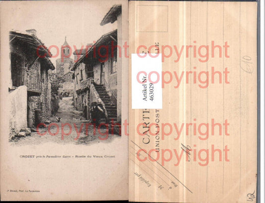 463029,Rhone-Alpes Loire Crozet pres la Pacaudiere Ruelle Vieux Crozet Motiv