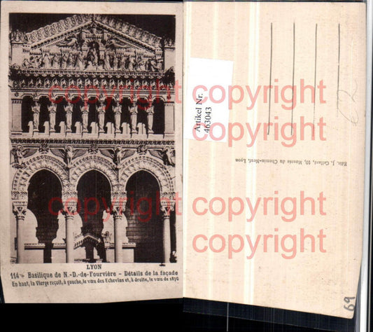 463043,Rhone-Alpes Rhone Lyon Basilique Notre-Dame-de-Fourviere Details Arkaden
