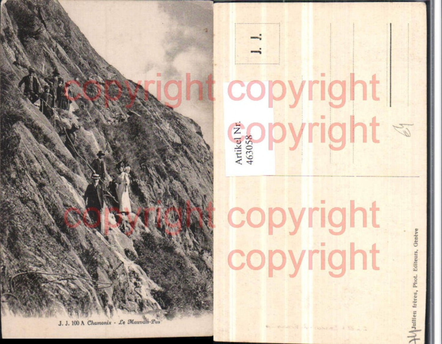 463058,Rhone-Alpes Haute-Savoie Chamonix Mauvais-Pas Bergsteiger