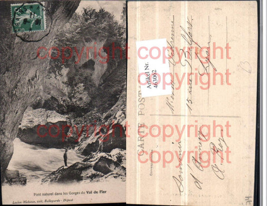 463062,Rhone-Alpes Haute-Savoie Val de Fier Pont naturel dans les Gorges Schlucht