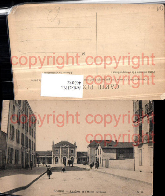 463072,Rhone-Alpes Ain Bourg Gare et Hotel Terminus Bahnhof