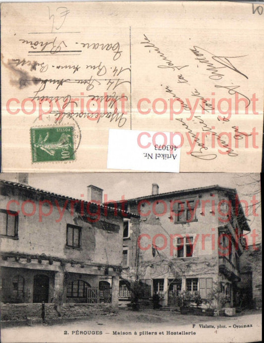 463073,Rhone-Alpes Ain Perouges Maison piliers et Hostellerie Haus