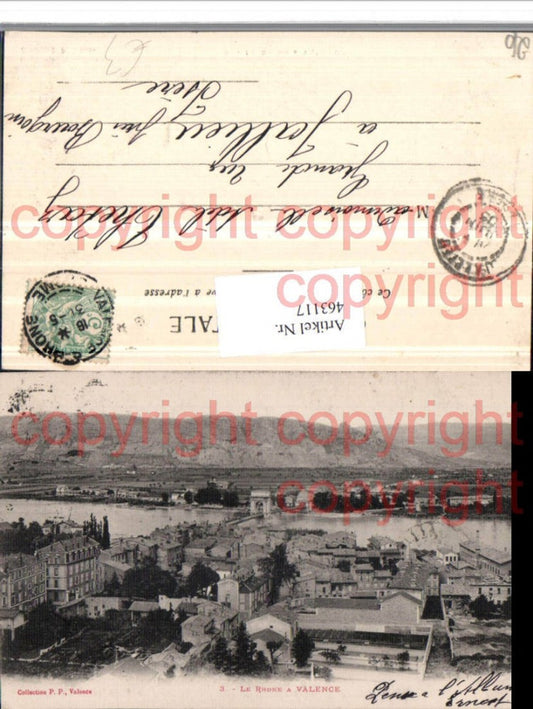 463117,Rhone-Alpes Drome Valence Teilansicht Brücke