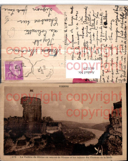 463125,Rhone-Alpes Isere Vienne Vallee du Rhone Ruines du Chateau Batie Ruine