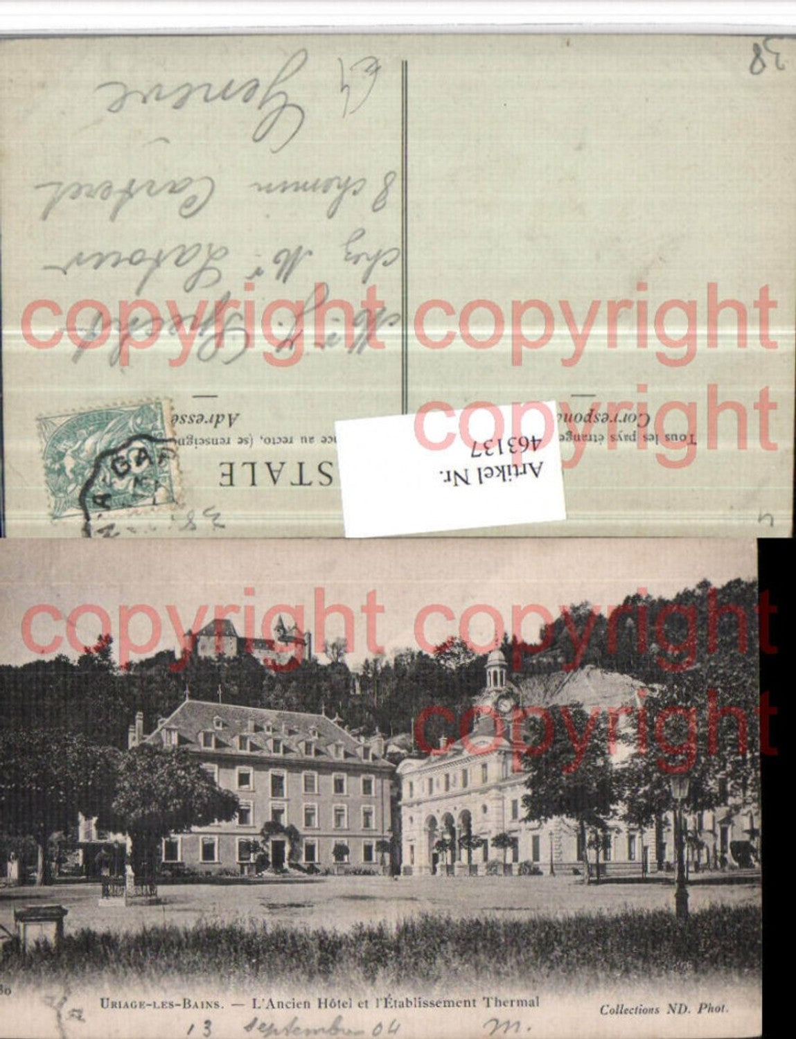 463137,Rhone-Alpes Isere Uriage-les-Bains Hotel et Etablissement Thermal