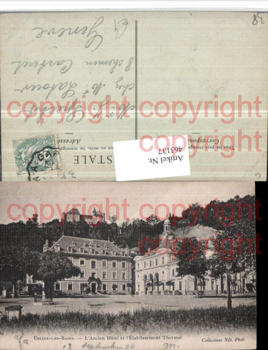 463137,Rhone-Alpes Isere Uriage-les-Bains Hotel et Etablissement Thermal