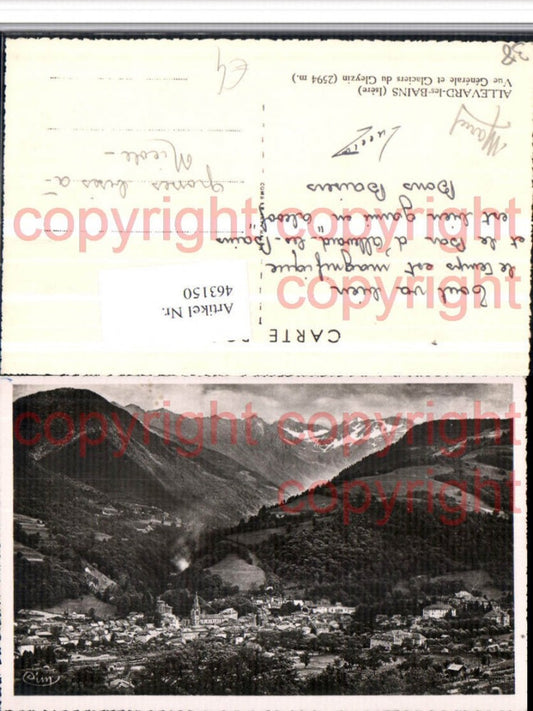 463150,Rhone-Alpes Isere Allevard-les-Bains Vue Generale et Glaciers Gleyzin Totale