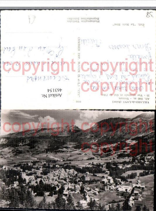 463154,Rhone-Alpes Isere Villard-de-Lans Vercors Vue generale et Col Arc Totale