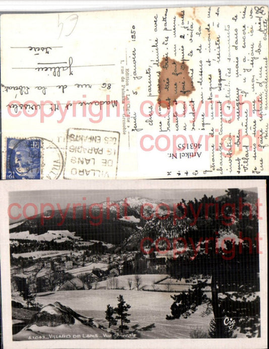463155,Rhone-Alpes Isere Villard-de-Lans Vue generale Totale Winterbild