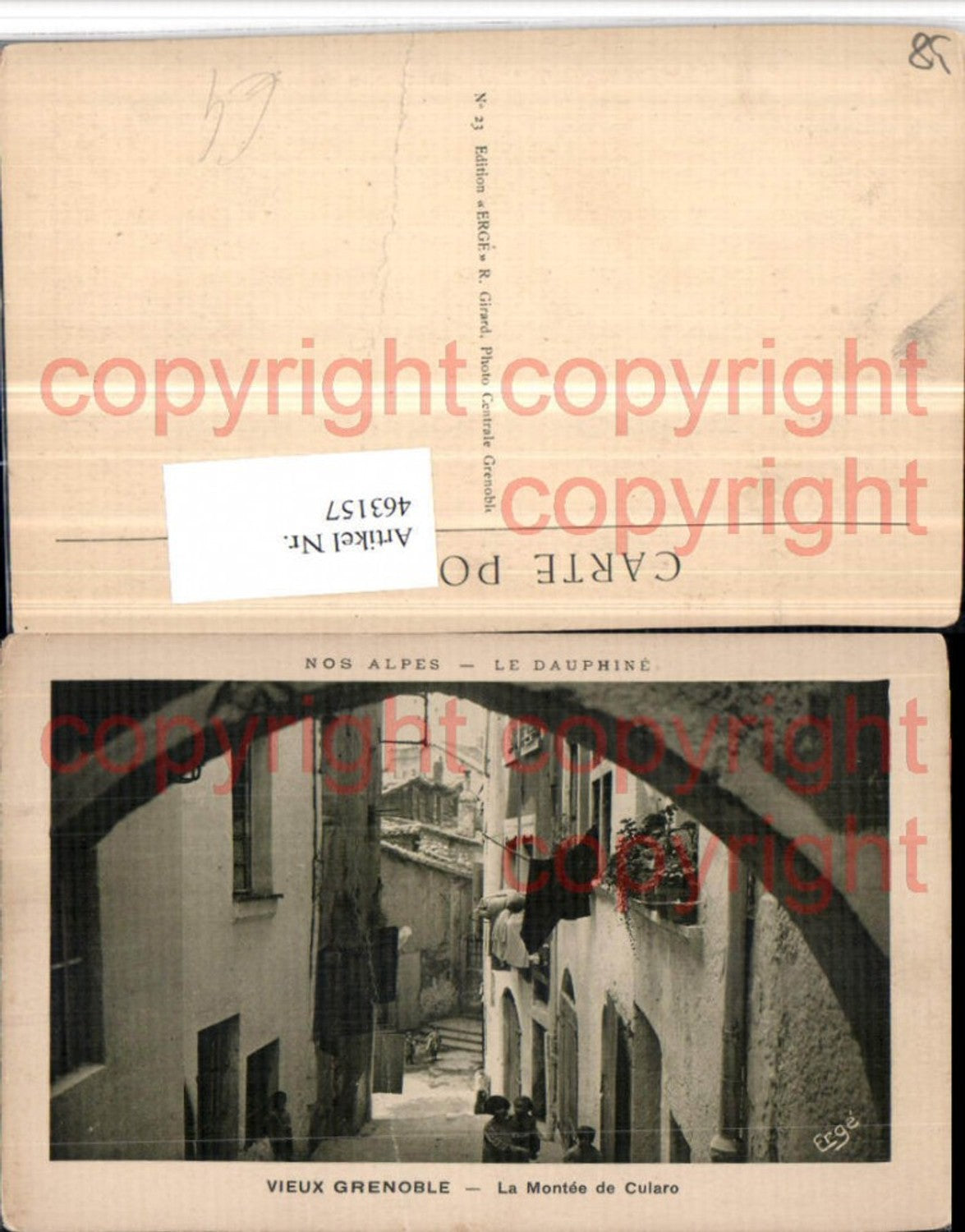 463157,Rhone-Alpes Isere Grenoble Montee de Cularo Gasse Motiv