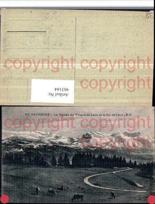 463164,Rhone-Alpes Isere Vallee du Villard-de-Lans et Col Arc Bergkulisse