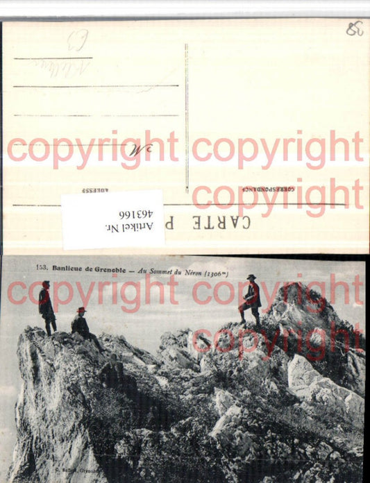 463166,Rhone-Alpes Isere Banlieue de Grenoble Sommet Neron Kletterer Bergsteiger