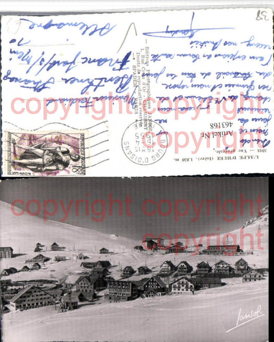 463168,Rhone-Alpes Isere Alpe d'Huez Vue generale Teilansicht Winterbild