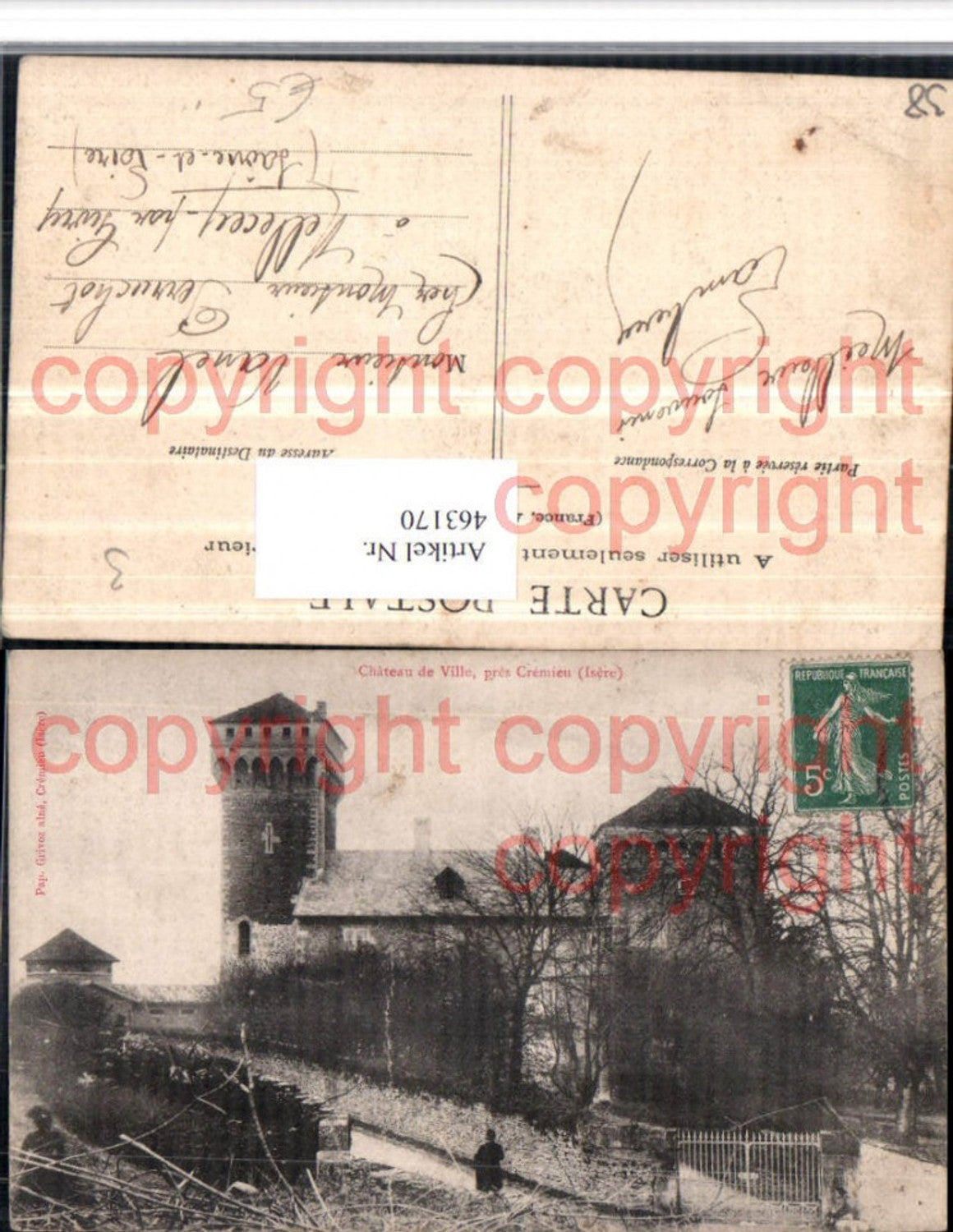 463170,Rhone-Alpes Isere Cremieu Chateau de Ville Schloss