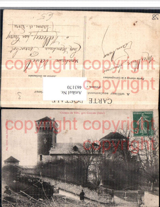 463170,Rhone-Alpes Isere Cremieu Chateau de Ville Schloss