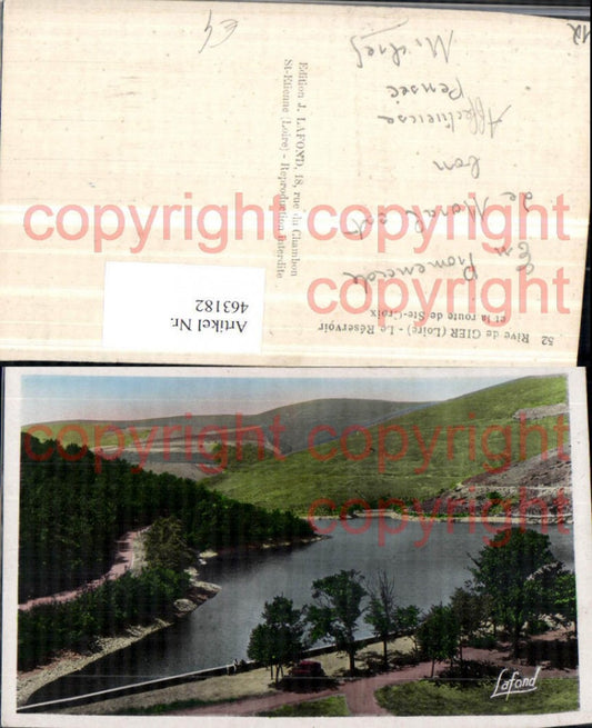 463182,Rhone-Alpes Loire Rive de Gier Reservoir et Route Ste-Croix See
