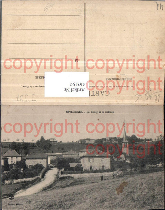 463192,Rhone-Alpes Loire Sevelinges Le Bourg et le Chateau Teilansicht