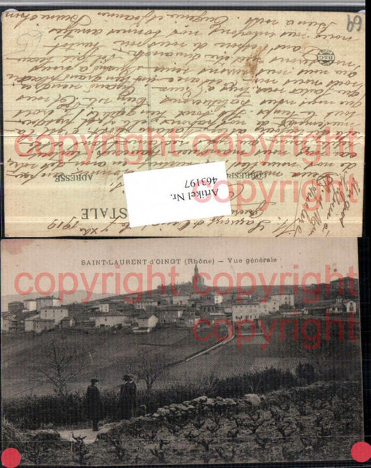 463197,Rhone-Alpes Rhone Saint-Laurent-d'Oingt Vue generale Totale