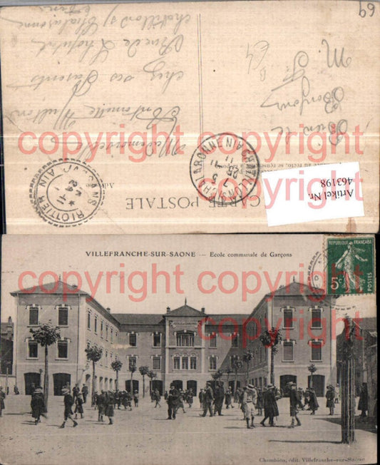 463198,Rhone-Alpes Rhone Villefranche-sur-Saone Ecole communale Garcons Schule