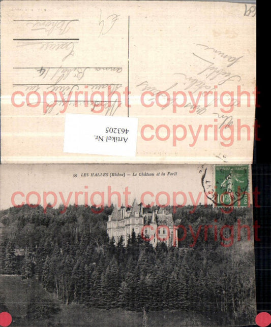 463205,Rhone-Alpes Rhone Les Halles Chateau et la Foret Schloss
