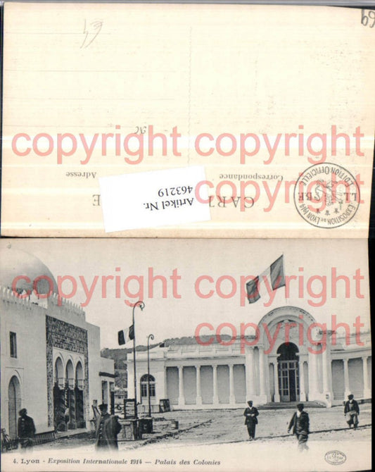 463219,Rhone-Alpes Rhone Lyon Exposition Internationale 1914 Palais Colonies