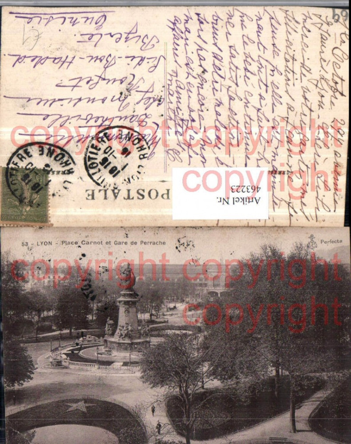 463223,Rhone-Alpes Rhone Lyon Place Carnot et Gare Perrache Monument